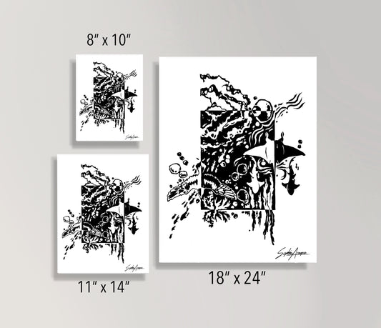 'Tide Water' print